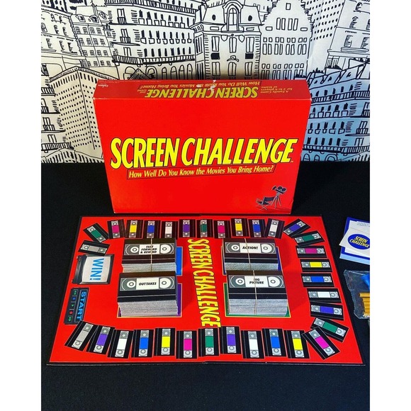 NOB Vintage 1991 Screen Challenge Cadaco 90s Movie Trivia Board Game COMPLETE - Picture 9 of 11